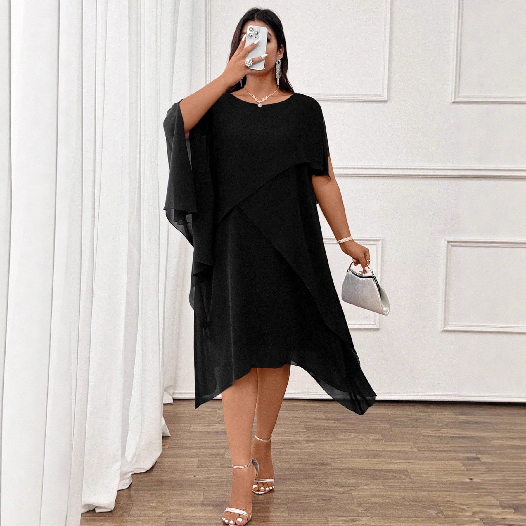 Elegantes Rundhals-Kleid