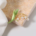 Lily of the Valley Kupferbrosche Grün | LuxeStyle