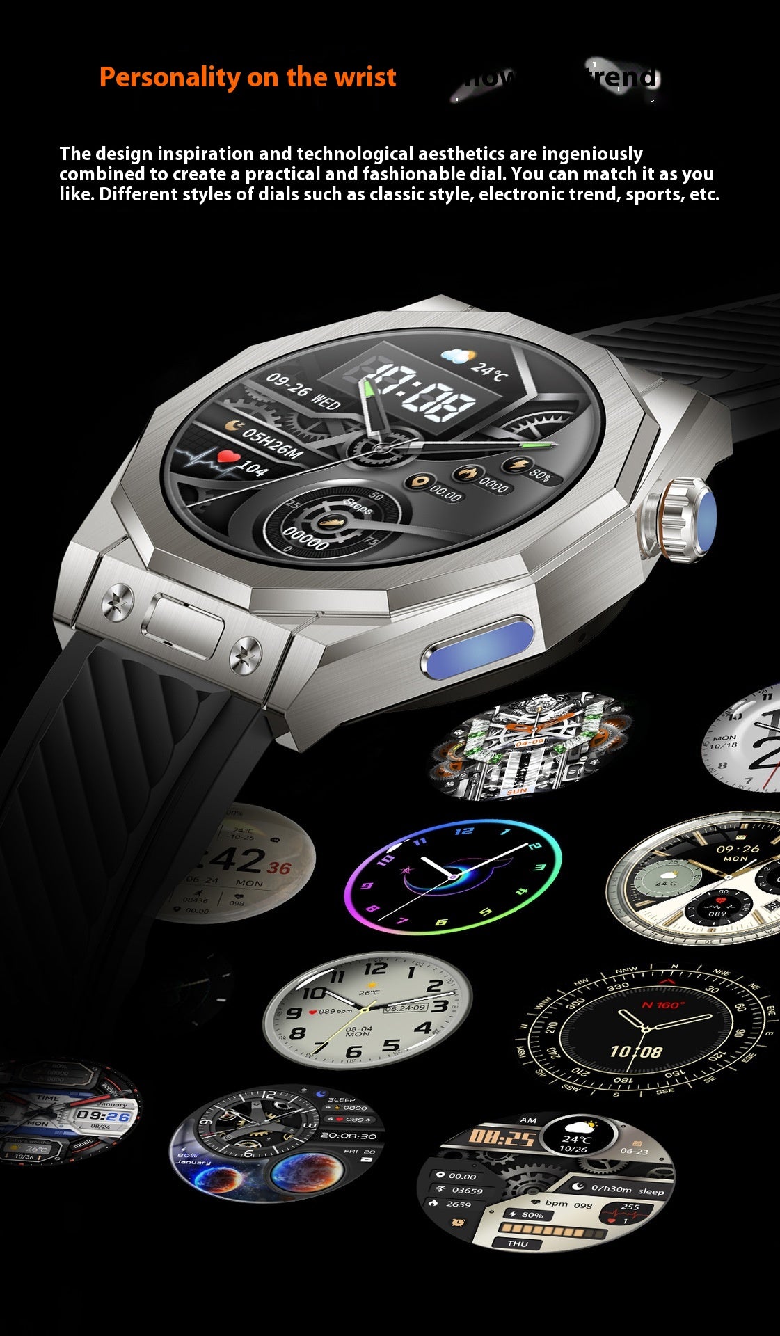 Smartwatch mit NFC und 3 Armbändern – Bild 6 | LuxeStyle