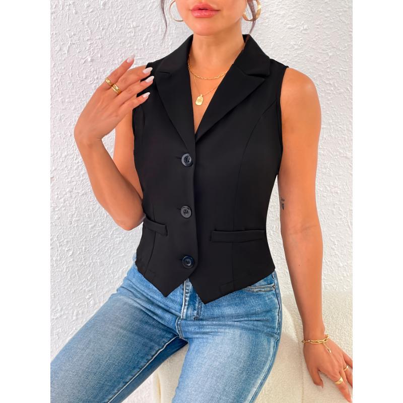 Elegante Chenille-Weste mit Streifenmuster