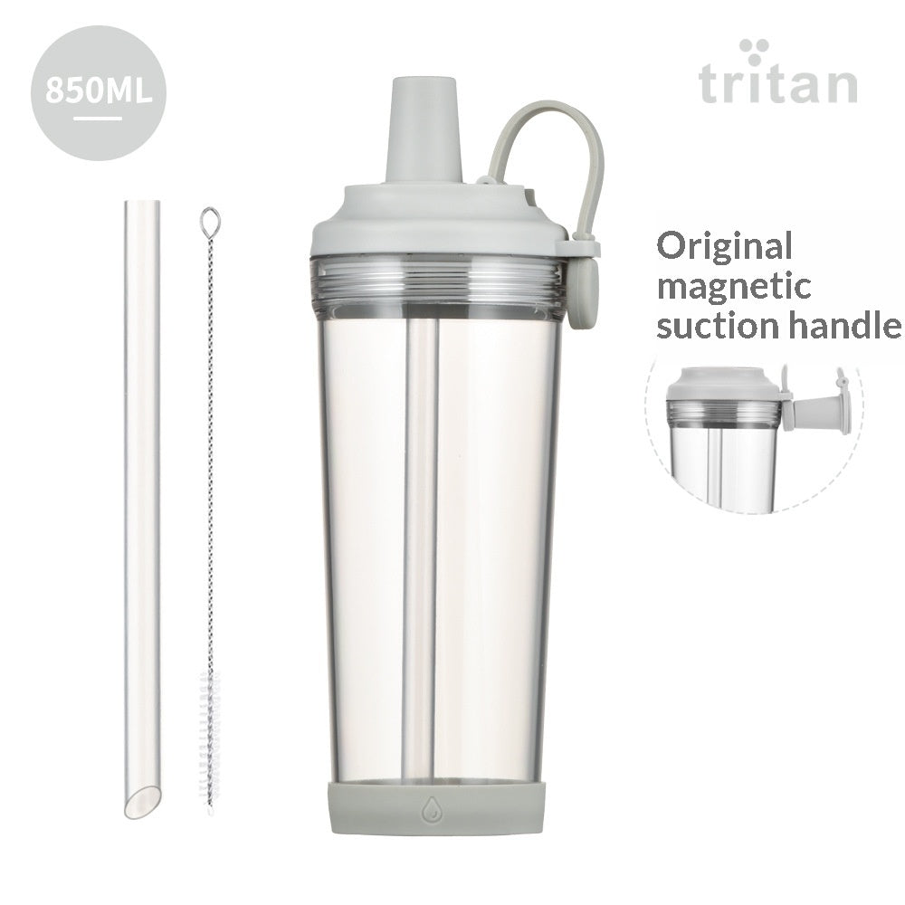 Trinkflasche mit Magnetgriff und Strohhalm – Bild 9 | LuxeStyle