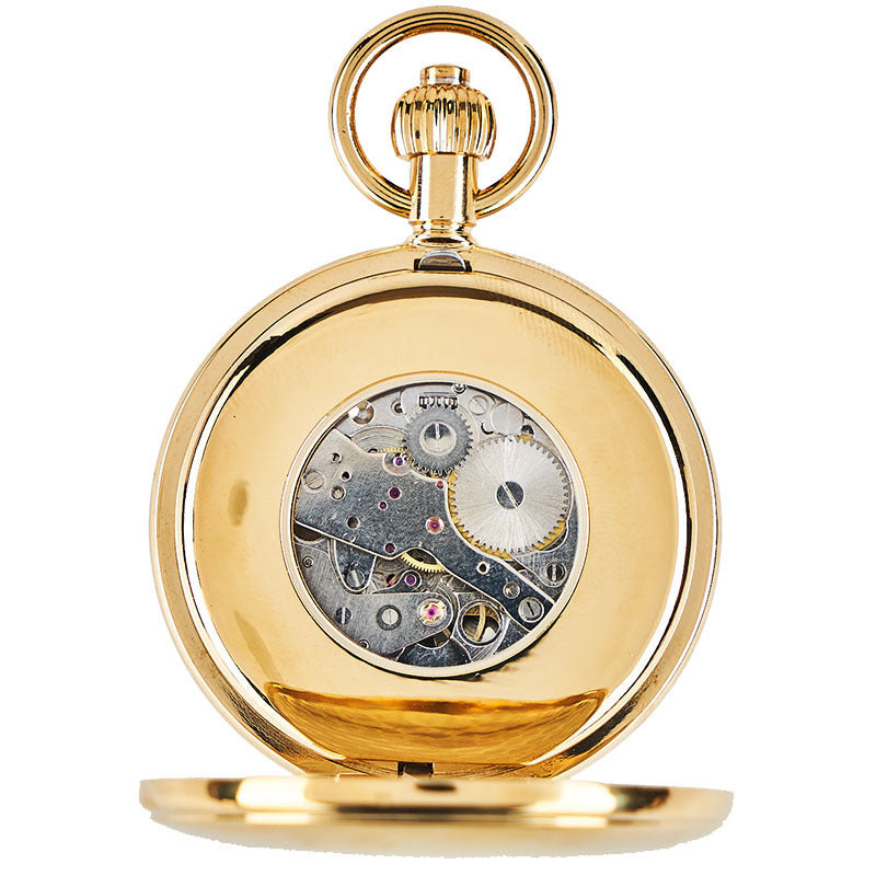 Mondphasen-Sonnenuhr-Taschenuhr mit Klappdeckel