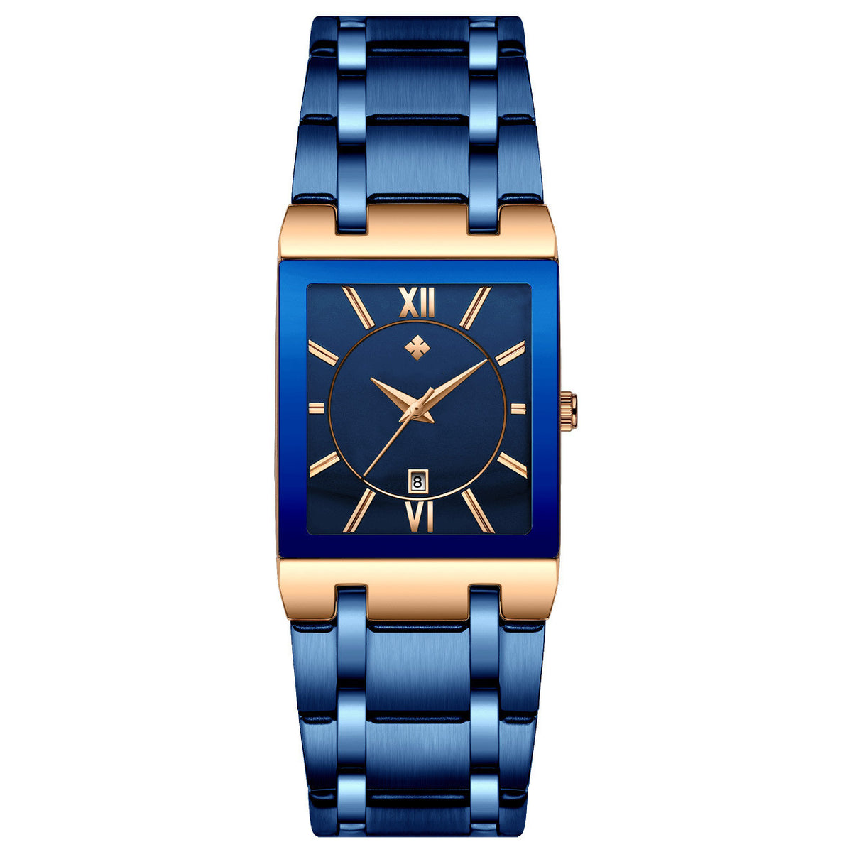 Quarz-Herrenuhr mit eckigem Stahlgehäuse – Bild 17 | LuxeStyle