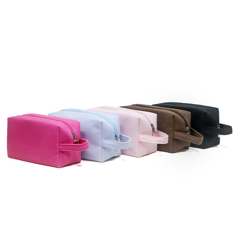 Make-up Tasche aus Baumwoll-Waffelstoff – Bild 2 | LuxeStyle