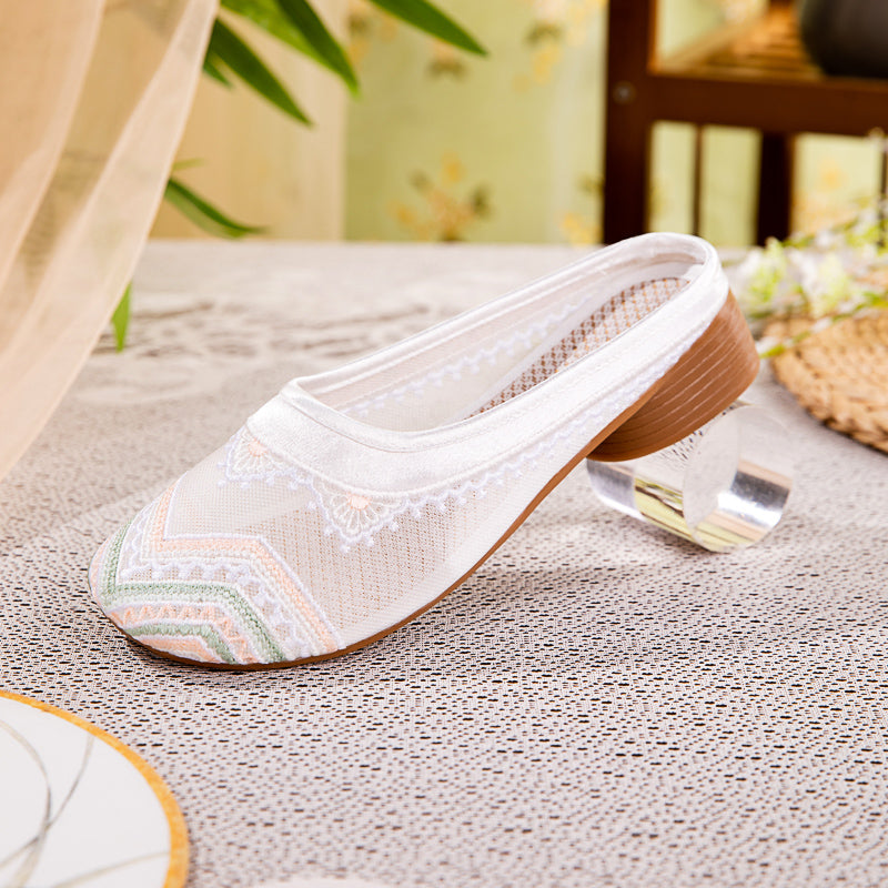 Sommer Mesh Bestickte Flats