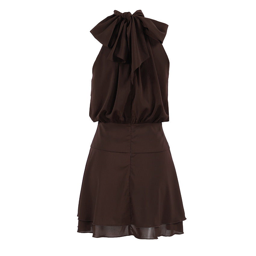 Elegantes Chiffon Neckholder-Minikleid – Bild 5 | LuxeStyle