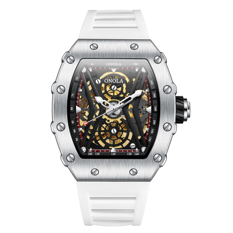 Sportliche Automatikuhr mit Silikonarmband – Bild 5 | LuxeStyle