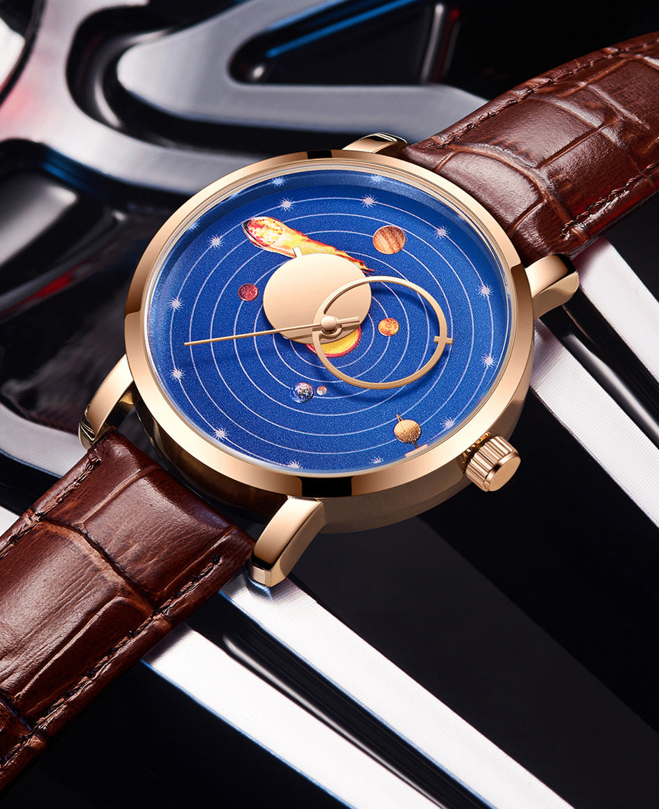 Klassische, schlichte Quarzuhr mit Lederarmband – Bild 7 | LuxeStyle