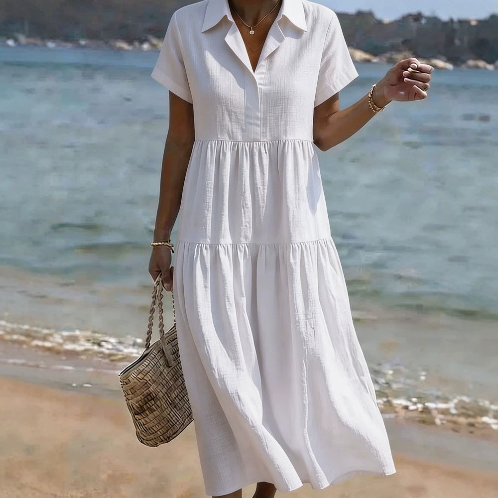 Casual Chic Plissiertes Hemdblusenkleid – Bild 10 | LuxeStyle