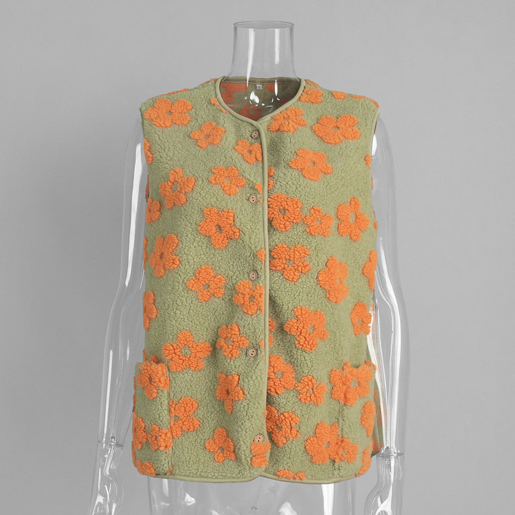 Fleece Cardigan Weste für Damen