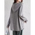 Locker sitzendes Kapuzen-Sweatshirt mit Spitze