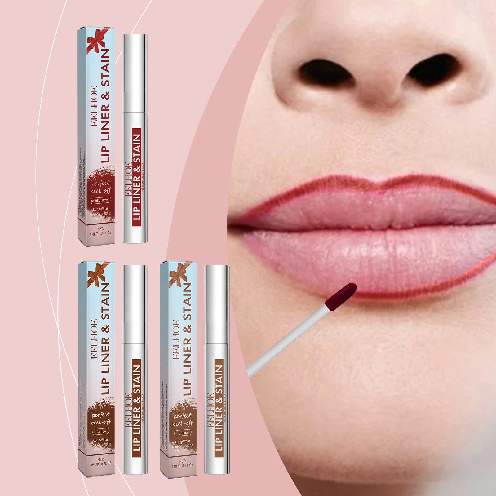 Peel-off Lip Gloss Rotbraun 3ml – Ansicht 6