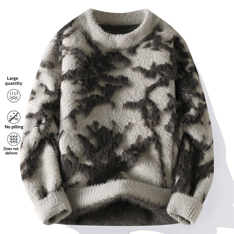 Herren Rollkragenpullover aus Faux Nerz