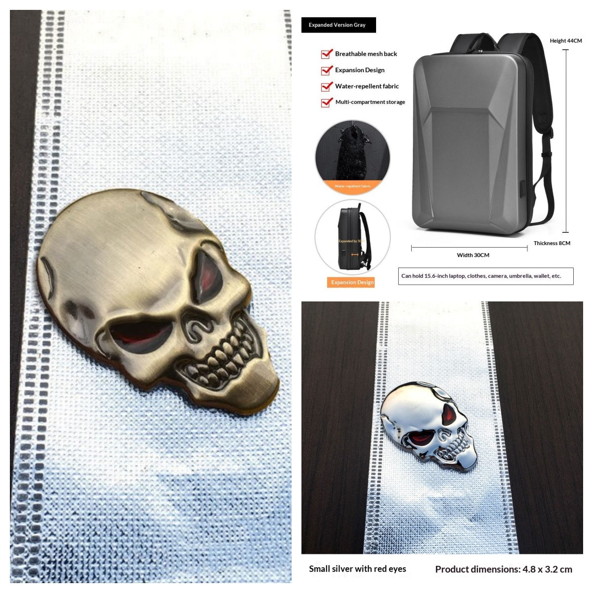 Velo-Rucksack mit Hartschale, erweiterbar – Bild 3 | LuxeStyle