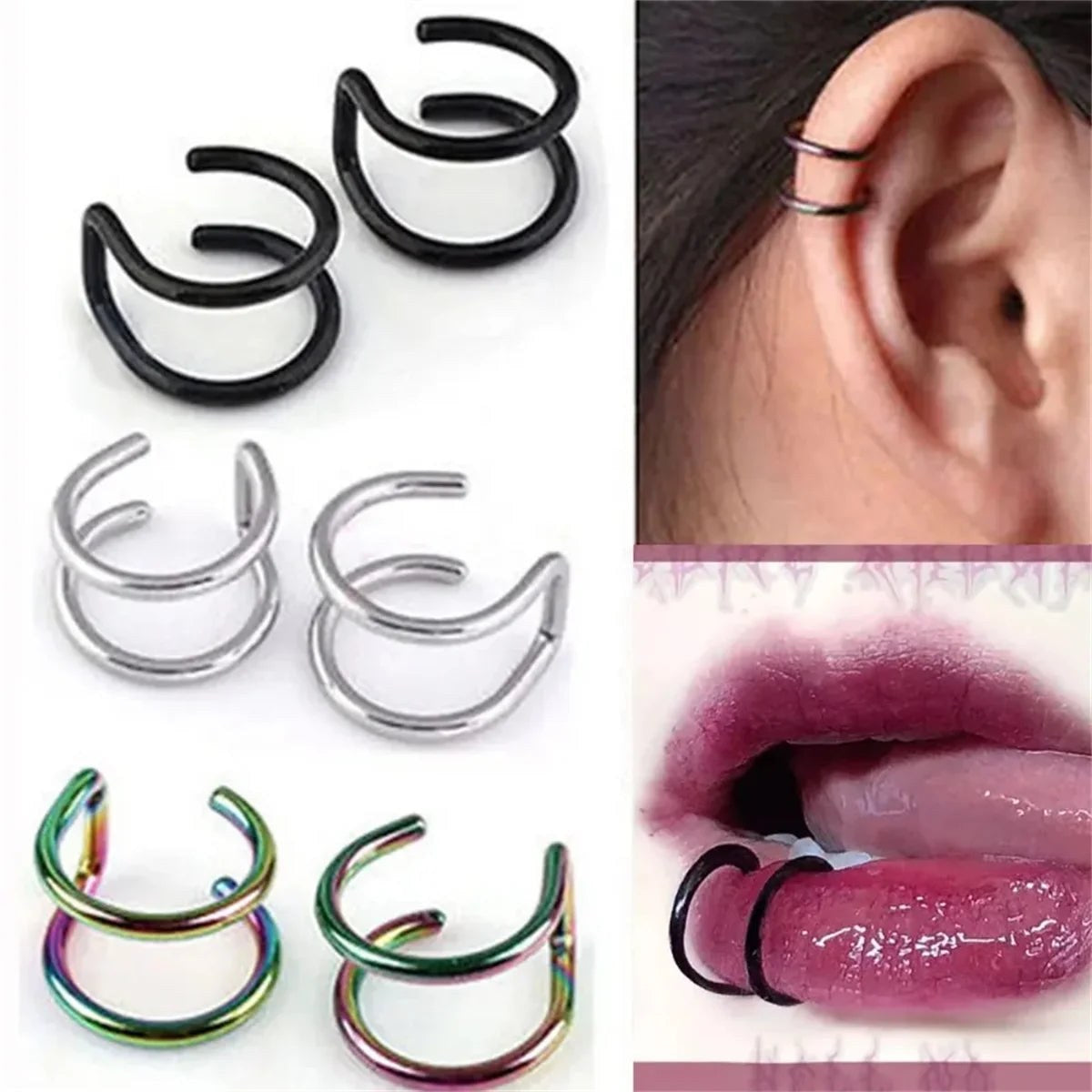 Ear-Cuffs Set 6-tlg ohne Piercing – LuxeStyle Schweiz