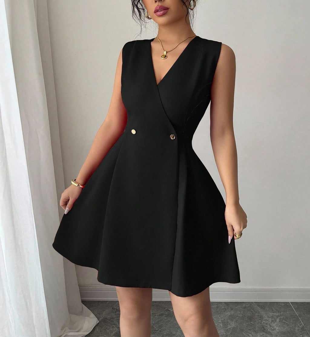 Kleines A-Linien-Kleid mit Buchstabenmuster