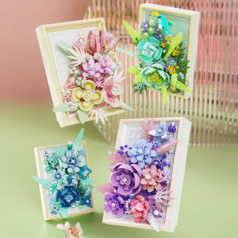 Fotorahmen Blumenstrauss Bausteine | LuxeStyle