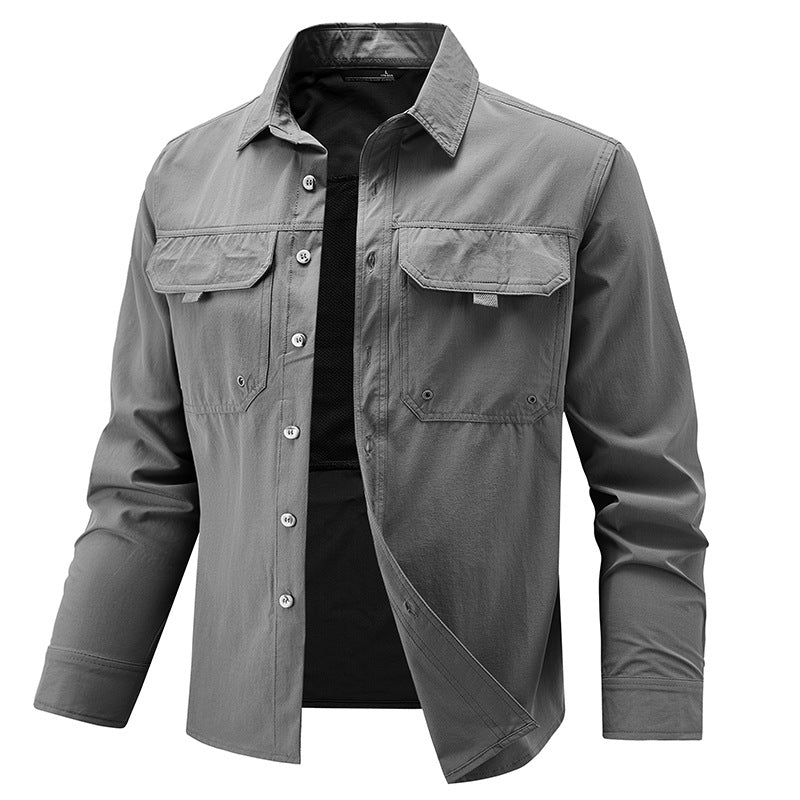 Herren Stretch Langarmshirt, schnelltrocknend