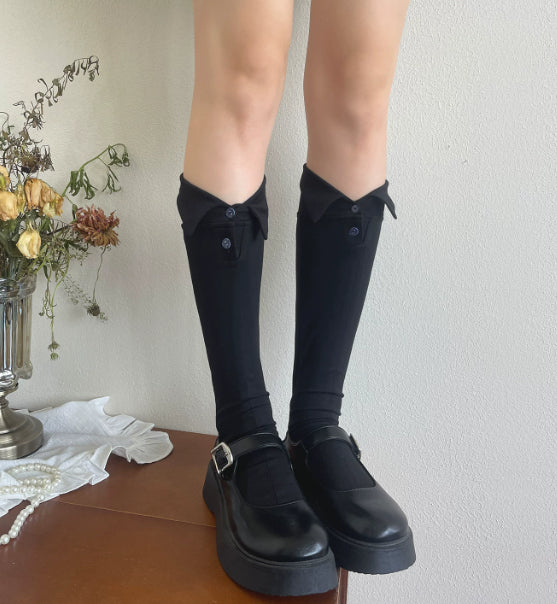 Vintage Mid-Calf Socken im Magazin-Stil