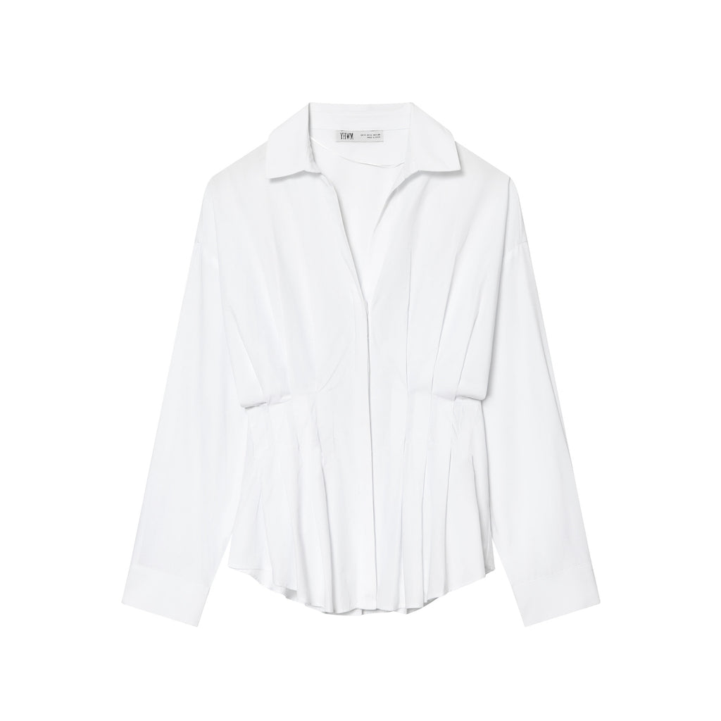 Elegante Plissee-Popeline-Bluse – Bild 3 | LuxeStyle