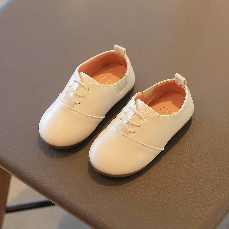 Kinder Leder-Halbschuhe mit Klettverschluss