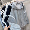Damen-Pullover mit Spitze und Reissverschluss