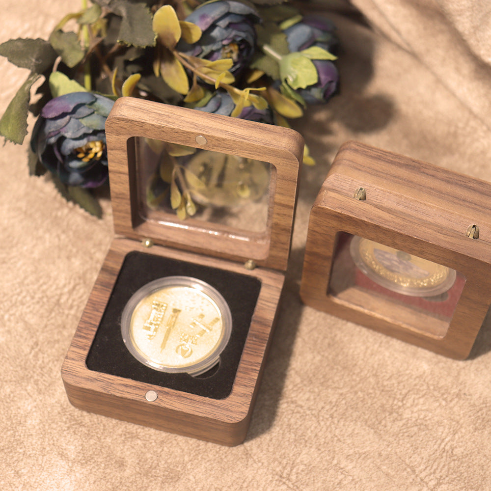 Medaillen- und Münz-Sammelbox aus Nussbaum – Bild 7 | LuxeStyle