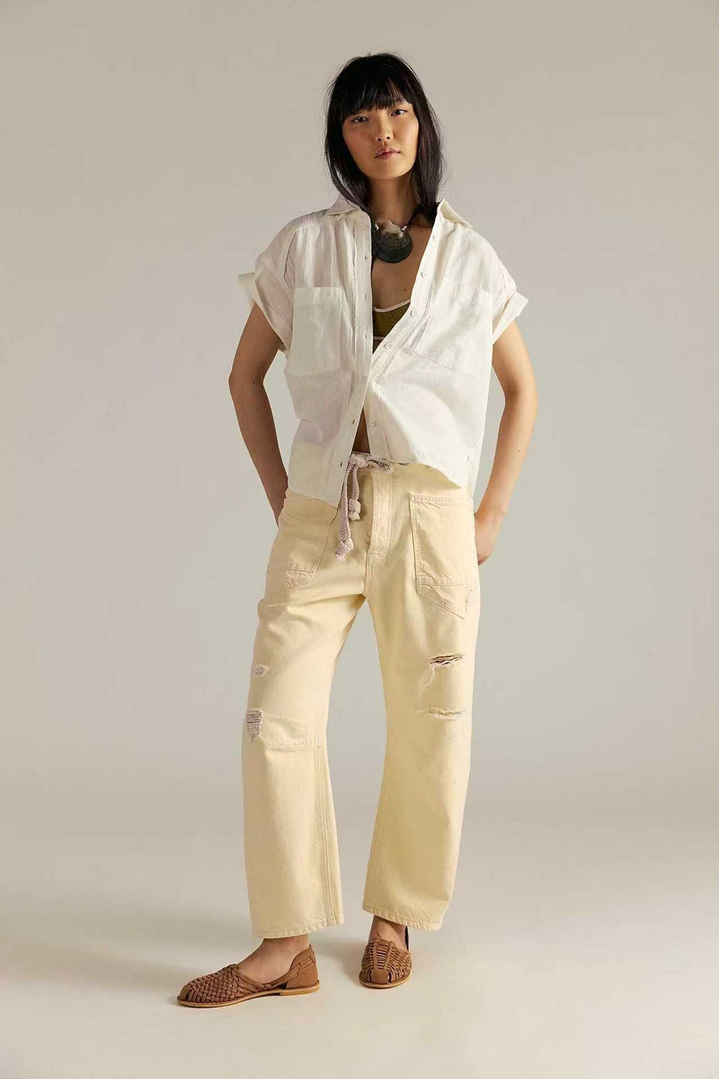 Vintage-Patchwork Jeans
