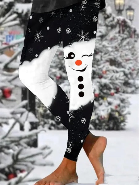 Retro 3D Digitalprint Yoga Leggings für Damen