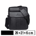 Schultertasche Herren aus PU-Leder, schwarz | LuxeStyle