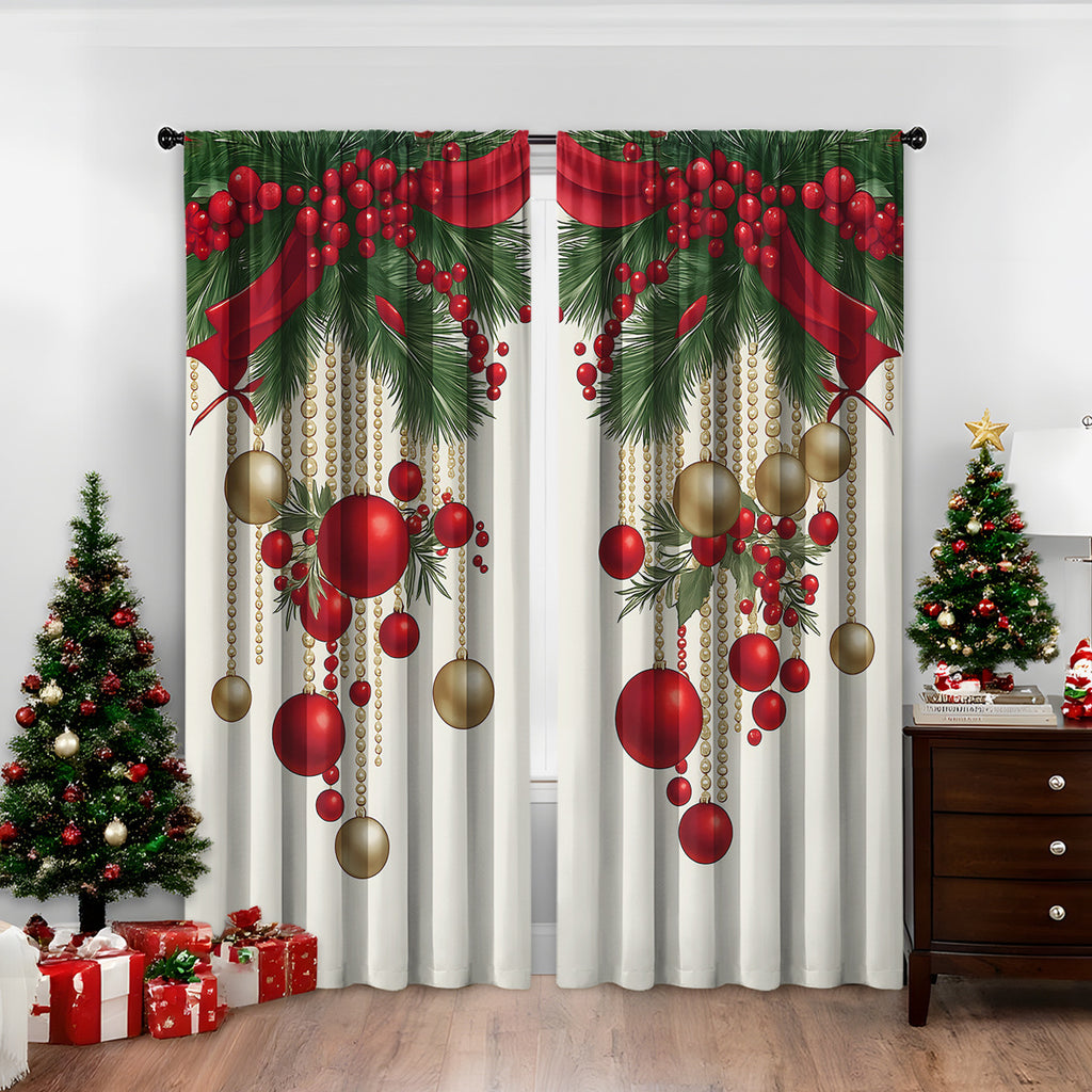 Weihnachtsvorhänge mit 3D-Digitaldruck