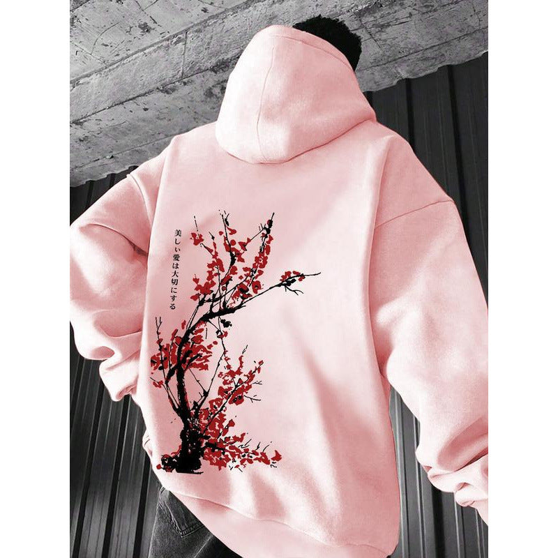 Locker geschnittener Hoodie für Herren mit Print