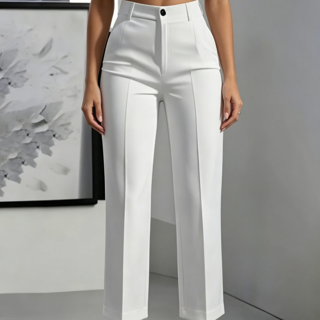 Elegante High-Waist Hose mit geradem Bein