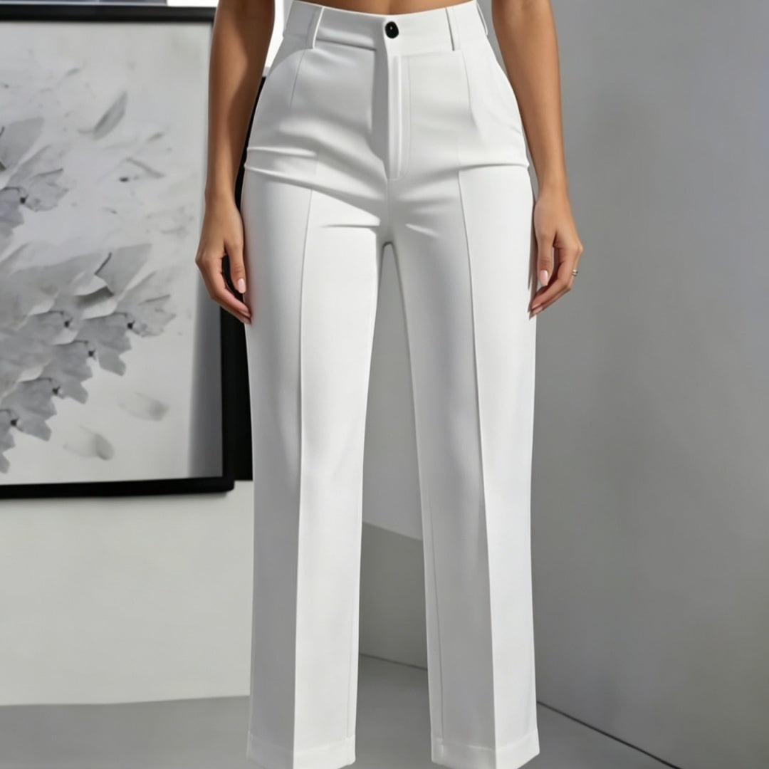 Elegante High-Waist Hose mit geradem Bein
