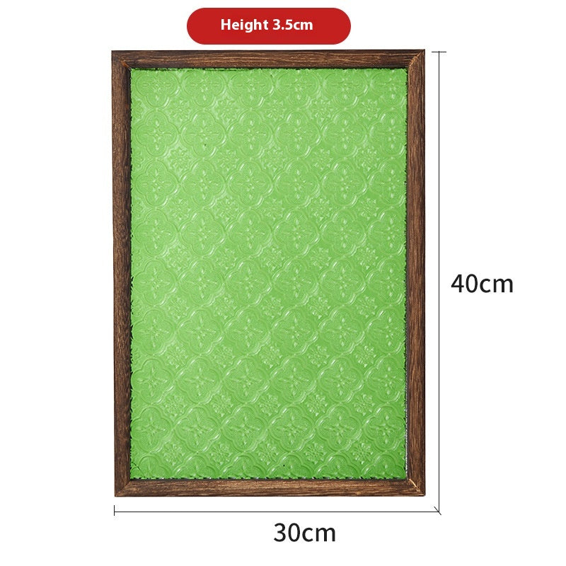 Retro Begonien-Tablett aus Holz und Glas – Bild 4 | LuxeStyle