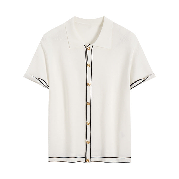 Cardigan mit Kontrastkragen im Old Money Stil – Bild 6 | LuxeStyle