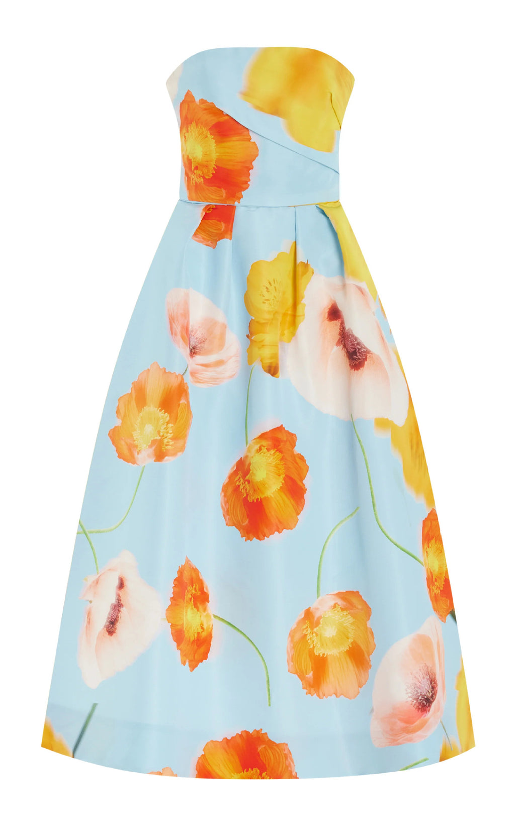 Ärmelloses Abendkleid mit Blumenprint