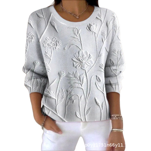 Damen-Sweatshirt mit Blumenmuster