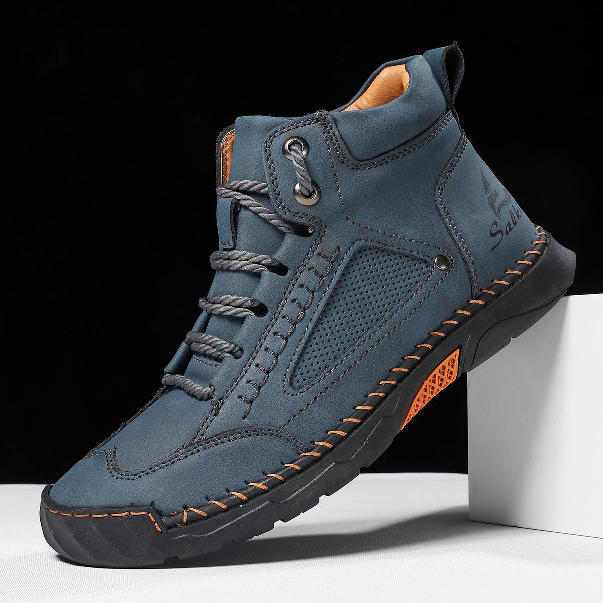 Handgenähte PU-Leder Ankle Boots mit Schnürung – Bild 7 | LuxeStyle