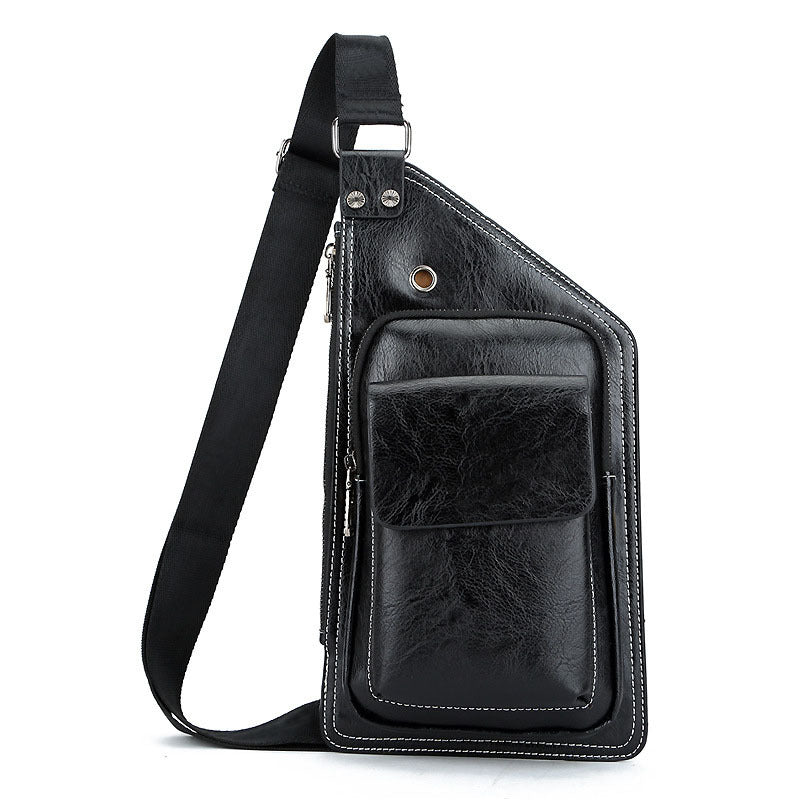 Brusttasche aus PU-Leder mit Reissverschluss – Bild 7 | LuxeStyle