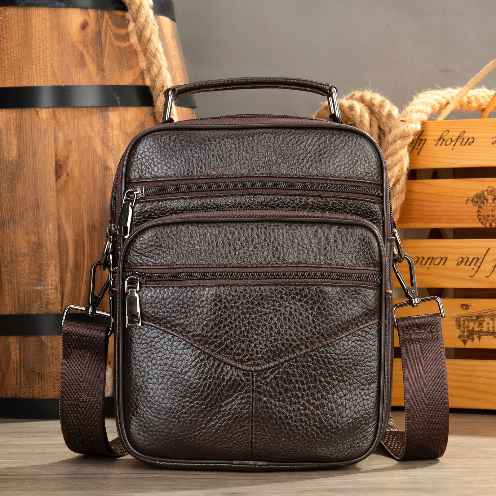 Männer Leder Crossbody Bag