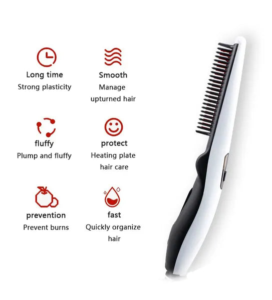 Elektrische Haarglättungsbürste für Haar & Bart