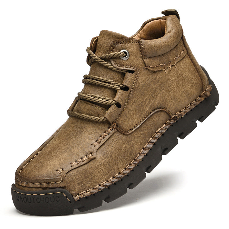 Warme Retro-Stiefeletten aus Samt für Herren