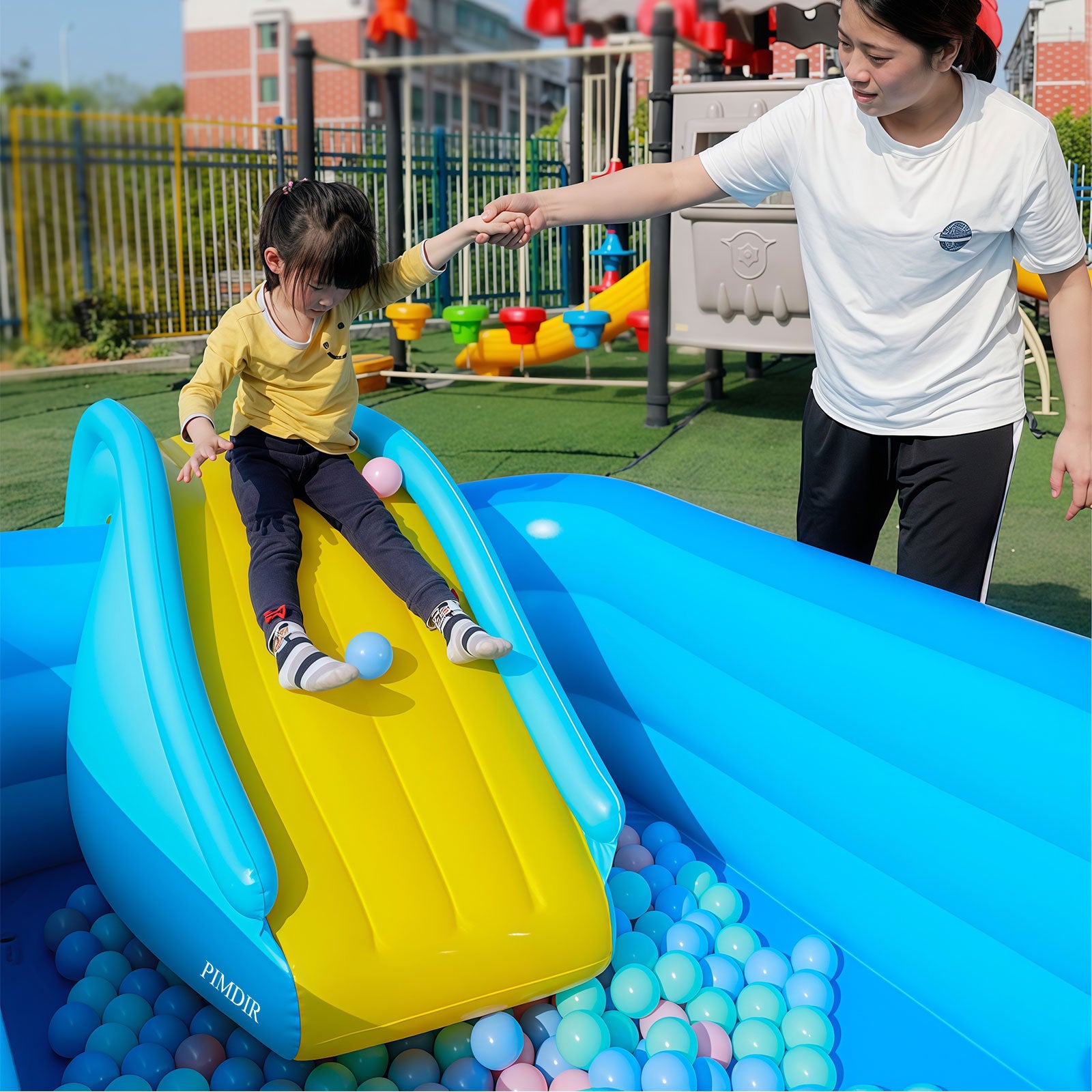 Gelbe Kinderschlauchrutsche 150 cm