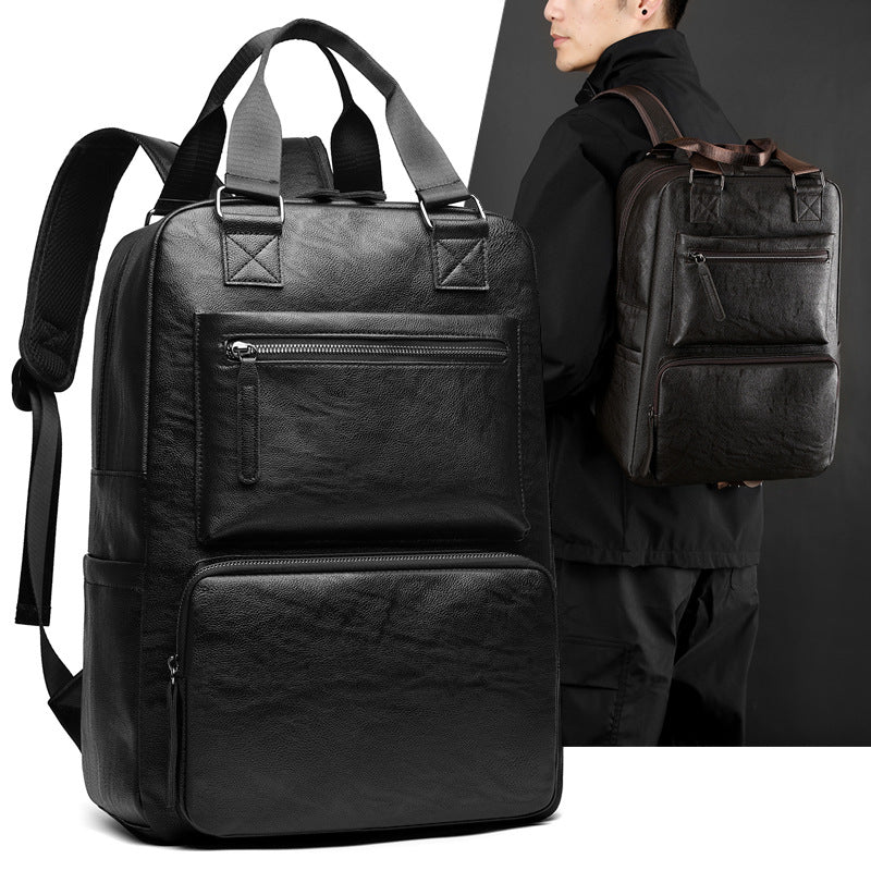 Leder-Reiserucksack für Herren, 20-35 L – Bild 7 | LuxeStyle