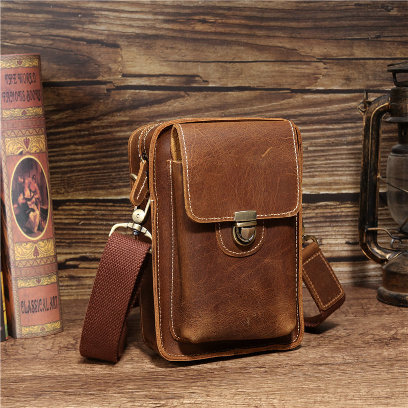Sportliche Leder-Bauchtasche für Herren – Bild 9 | LuxeStyle