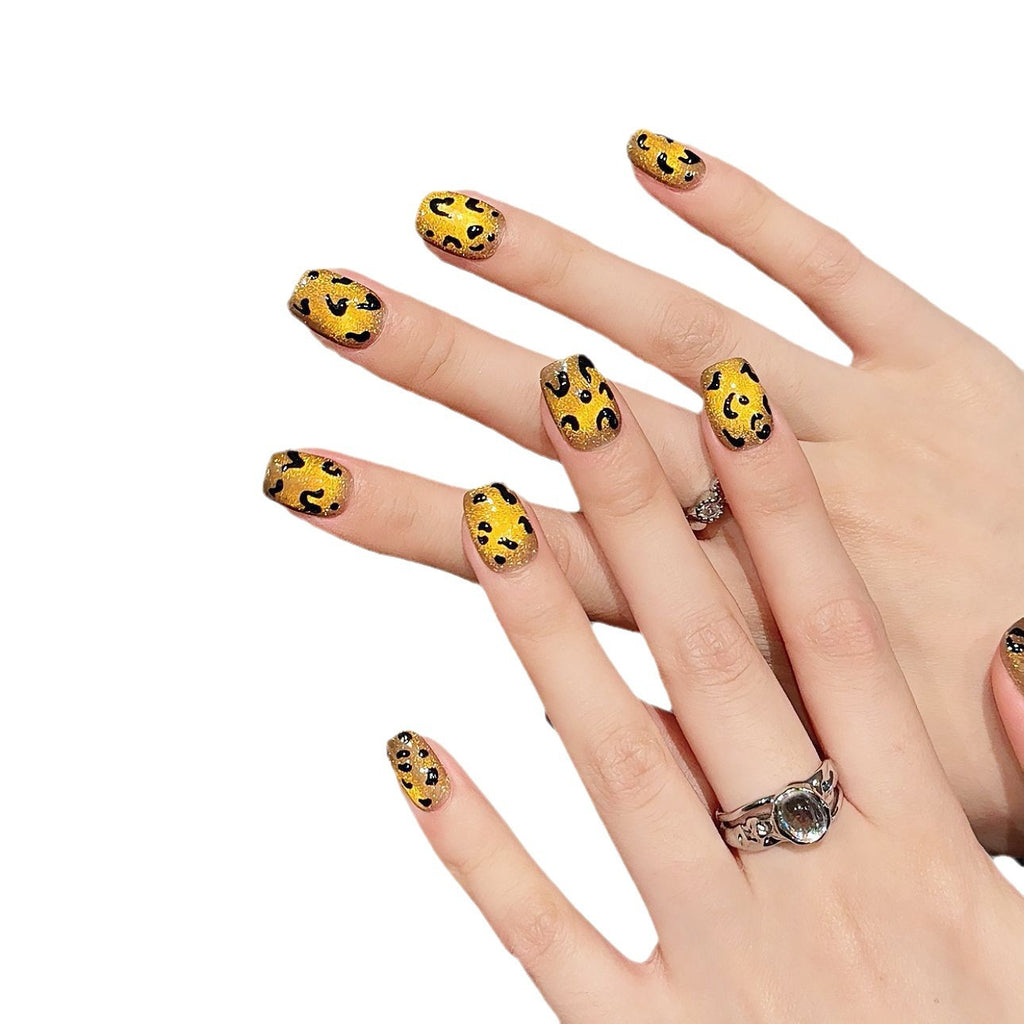 Tiger Eye Leopard Print Kunstnägel