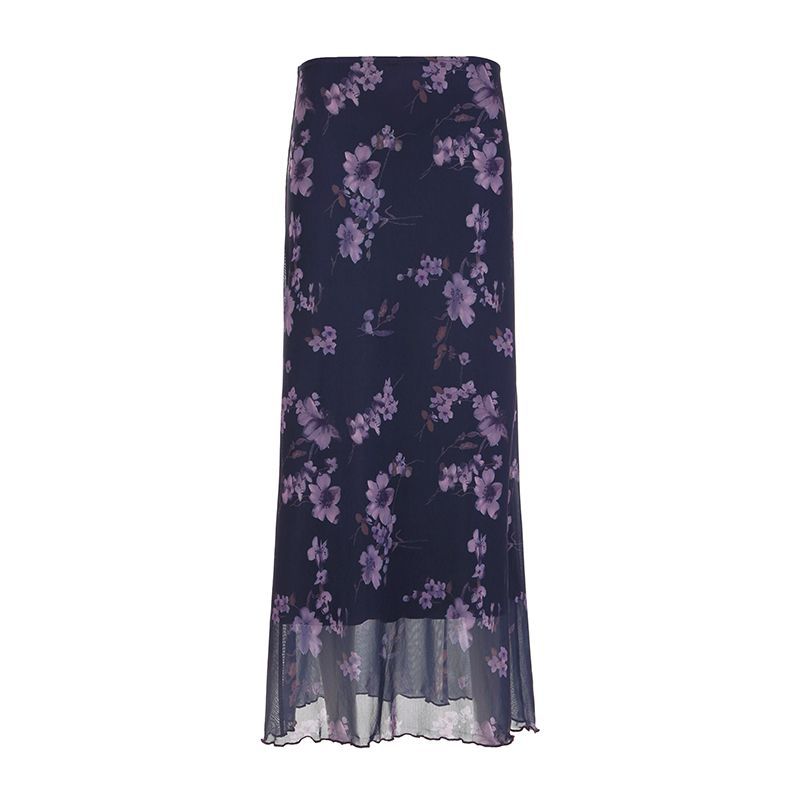 Rosa Blumen-Mesh-Kleid