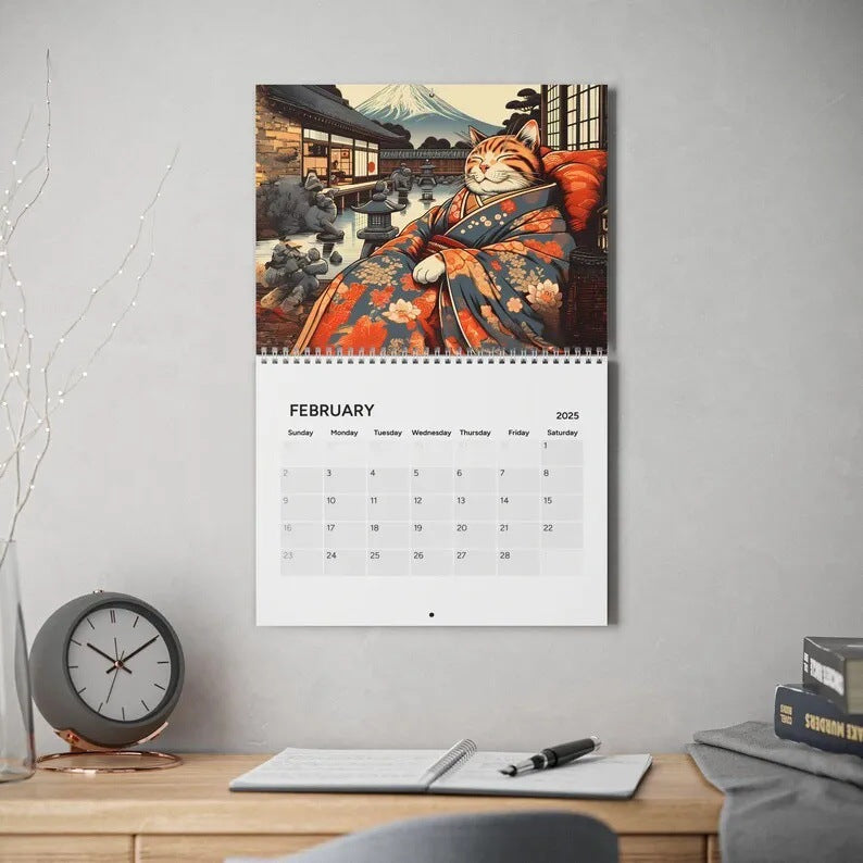 Wandkalender «Schläfrige Katzen von Edo» 2025 – Bild 4 | LuxeStyle