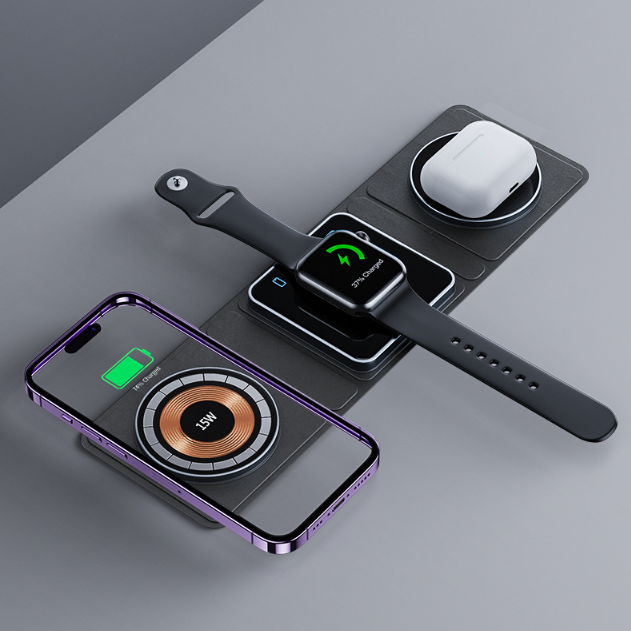 3-in-1 Magnethalterung für iPhone, Apple Watch & AirPods